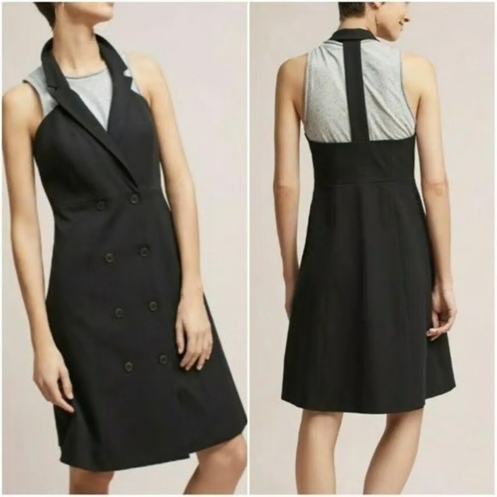 Anthropologie Maeve Loretta Double Button Breasted Blazer Dress Size‎ 8